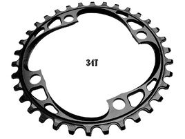 Absolute Black Narrow Wide 104 mm BCD Chainring Black 2022