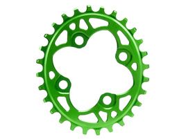 Absolute Black Oval Narrow Wide 64 mm BCD Chainring Green 2022