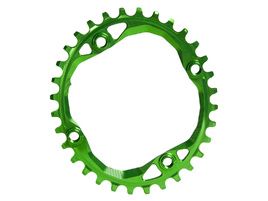 Absolute Black Oval Narrow Wide 104 mm BCD Chainring Green 2022