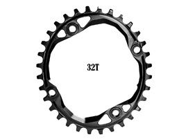 Absolute Black Oval Narrow Wide 104 mm BCD Chainring Black 2023