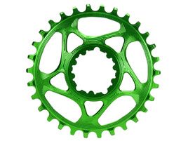 Absolute Black Narrow Wide Sram Spiderless GXP Chainring Green 2022