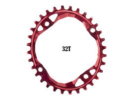 Absolute Black Oval Narrow Wide 104 mm BCD Chainring Red 2022