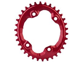 Absolute Black Oval Narrow Wide Shimano XT M8000 Chainring Red 2022