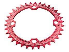 Race Face Narrow Wide 104 mm Single Chainring Red