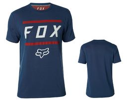 Fox Listless Airline Short Sleeve Tee Shirt - Blue and Red 2018