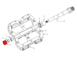 Reverse Components Axle endcaps set for Escape pedals