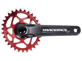 Race Face Aeffect Cinch DM Crankset + Absolute Black Oval Ring Red 2024