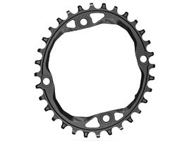 Absolute Black Oval 104 mm for 12 Speed Shimano HG+ chain Chainring - Black 2022
