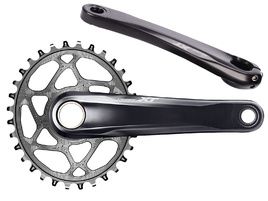 Shimano Deore XT M8120 Crankset QFACTOR 178 mm + Absolute Black Oval Chainring Grey 2023
