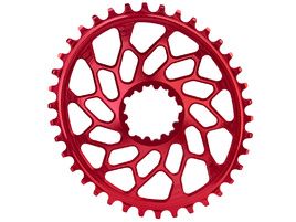 Absolute Black CX Oval Chainring for Sram Direct Mount GXP Red 2024