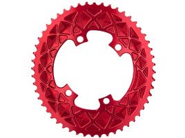 Absolute Black Premium Road Oval 110/4 Chainring (Shimano asymetrical) - Red 2023