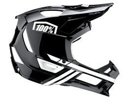 100% Trajecta Fidlock Helmet Black and White 2021