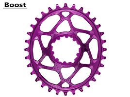 Absolute Black Oval Direct Mount Chainring for Sram Boost Purple 2023