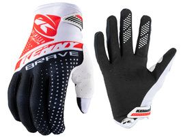 Kenny Brave Gloves White, Black and Red 2022