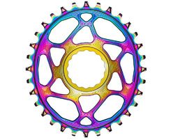 Absolute Black Oval Direct Mount Race Face Chainring Boost PVD Rainbow 2022