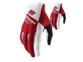 100% Celium Gloves Silver Red