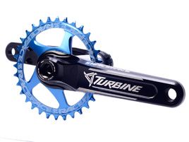 Race Face Turbine CInch Crank Arms with Direct Mount Chainring Blue