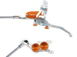 Hope Tech 4 E4 Front Disc Brake Silver / Orange 2024