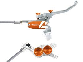 Hope Tech 4 V4 Rear disc Brake Silver / Orange 2024