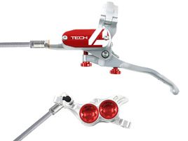 Hope Tech 4 E4 Front Disc Brake Silver / Red 2024