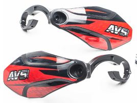 AVS Hand Guard with aluminium support - Black / Red