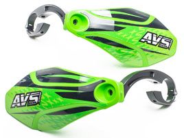 AVS Protège mains avec pattes aluminium - Vert clair / Noir