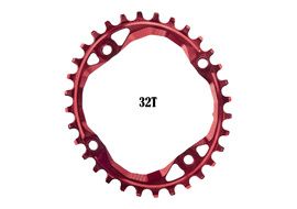 Absolute Black Oval Narrow Wide 104 mm BCD Chainring Red 2022