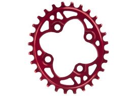 Absolute Black Oval Narrow Wide 64 mm BCD Chainring Red 2022