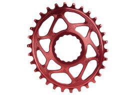 Absolute Black Oval Narrow Wide Direct Mount chainring for Race Face Red 2022