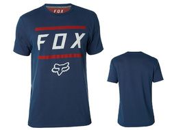 Fox Listless Airline Short Sleeve Tee Shirt - Blue and Red 2018
