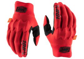 100% Cognito D3O Gloves Red/Black