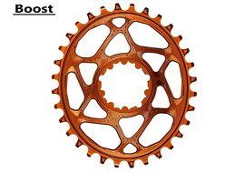 Absolute Black Oval Direct Mount Chainring for Sram Boost Orange 2023