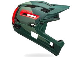 Bell Super Air R MIPS Helmet Green / Red