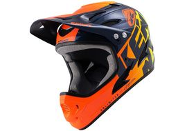 Kenny Downhill Graphic Orange Helmet 2022