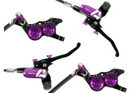 Hope Tech 4 V4 Disc Brake Set Black / Purple - Standard Hose 2024