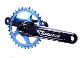 Race Face Turbine CInch Crank Arms with Direct Mount Chainring Blue