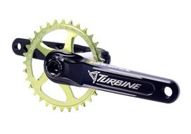 Race Face Turbine CInch Crank Arms with Direct Mount Chainring Green
