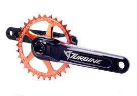 Race Face Turbine CInch Crank Arms with Direct Mount Chainring Orange