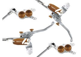 Hope Tech 4 V4 Disc Brake Set Silver / Bronze - Braided Hose 2024