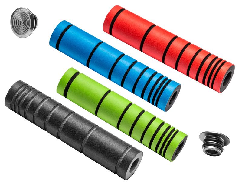 absoluteBLACK  Dual Density Structured MTB SILICONE GRIPS