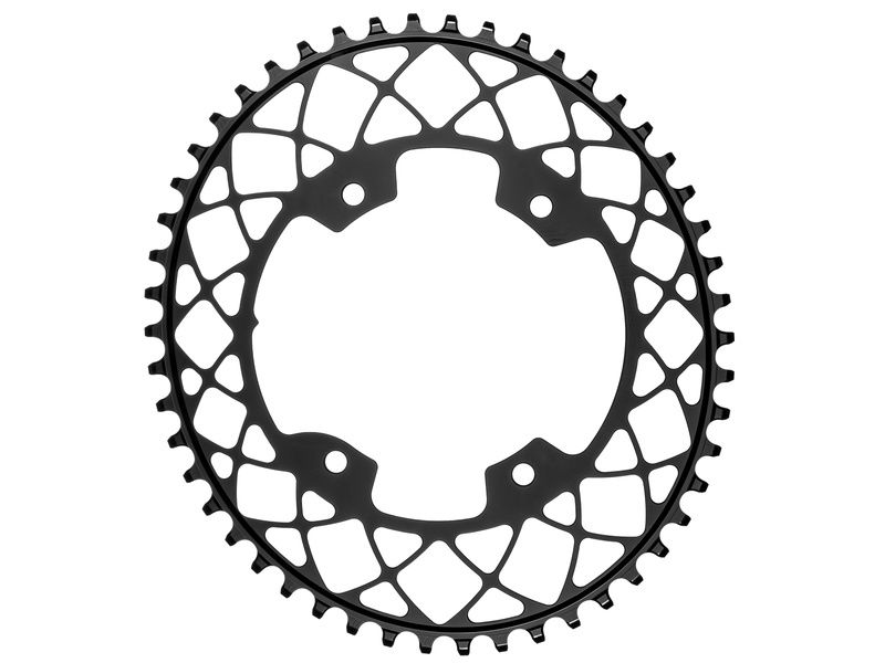 Absolute Black Gravel Oval Chainring for 110 mm 4 holes Grey 2022